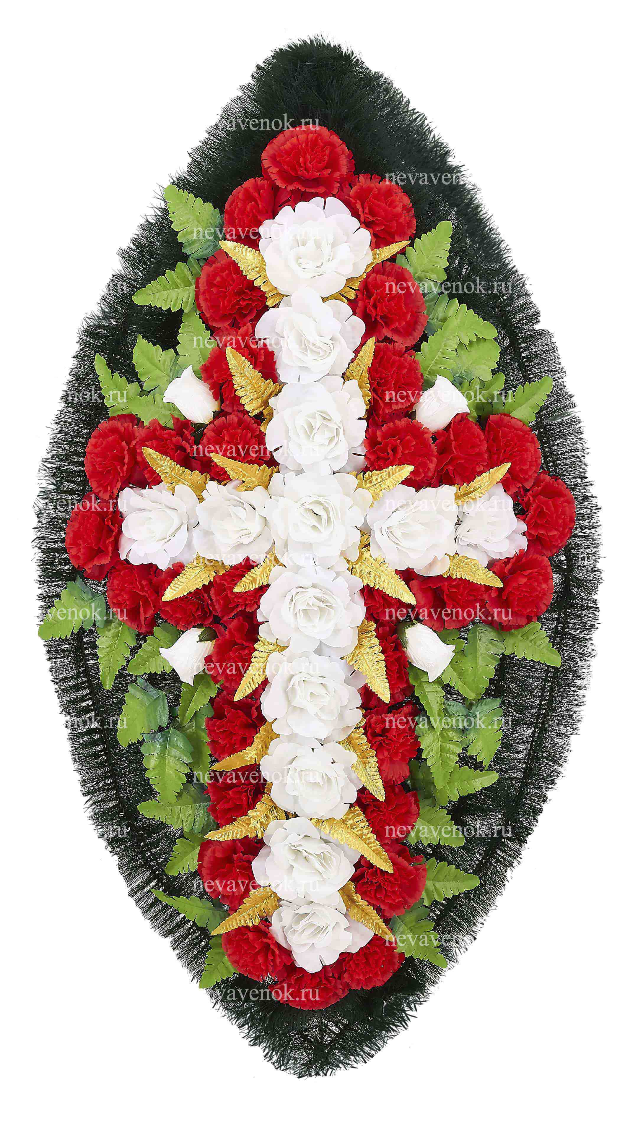Ритуальный венок из искусственных цветов