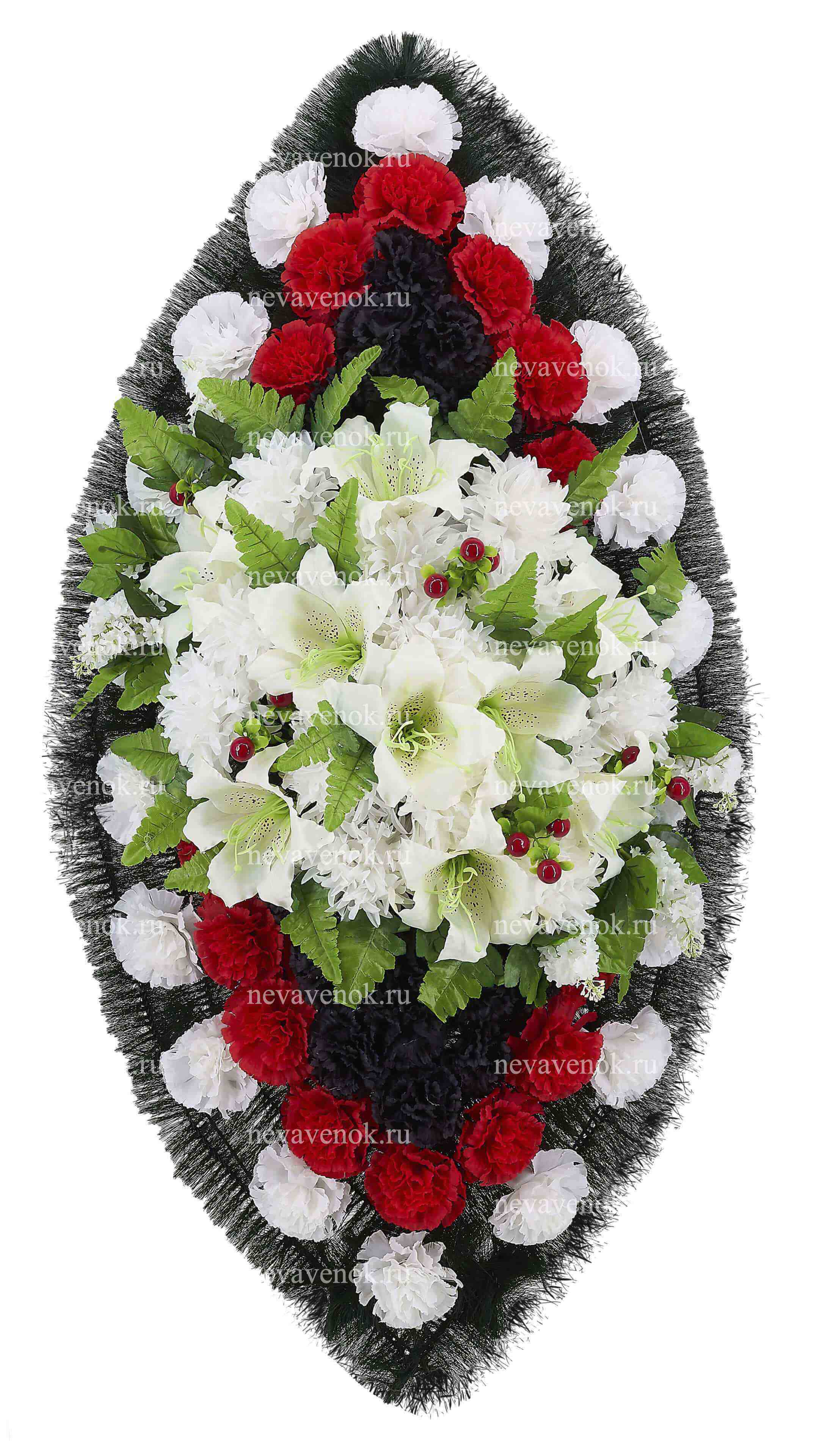 Ритуальный венок из искусственных цветов