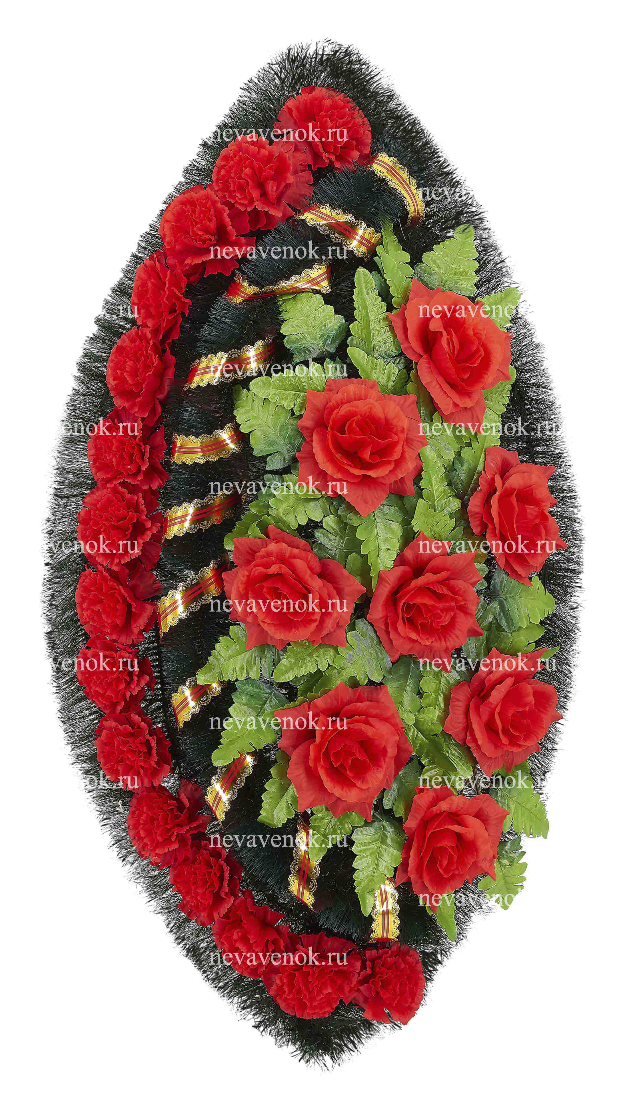 Ритуальный венок из искусственных цветов