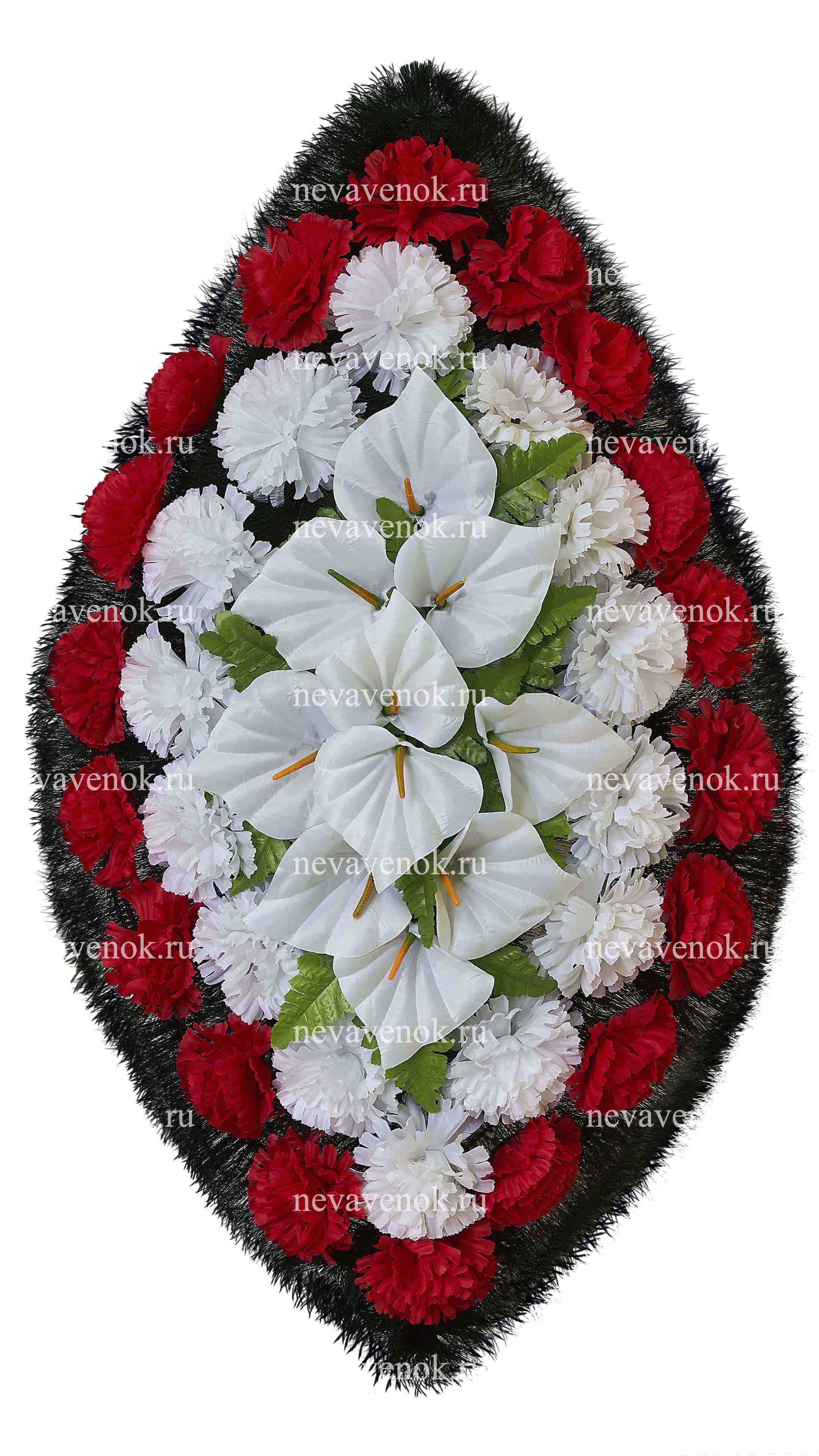 Ритуальный венок из искусственных цветов
