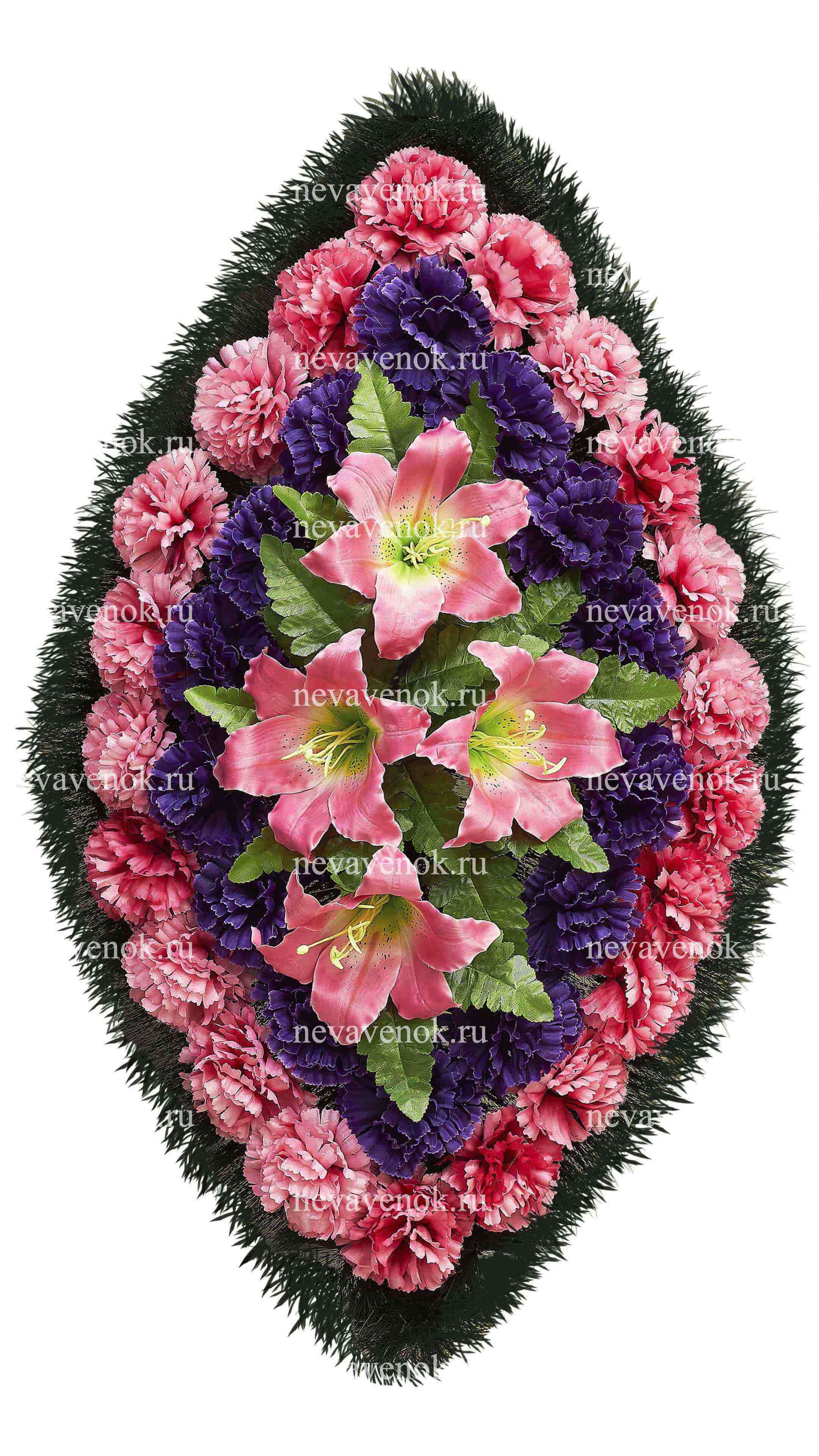 Ритуальный венок из искусственных цветов