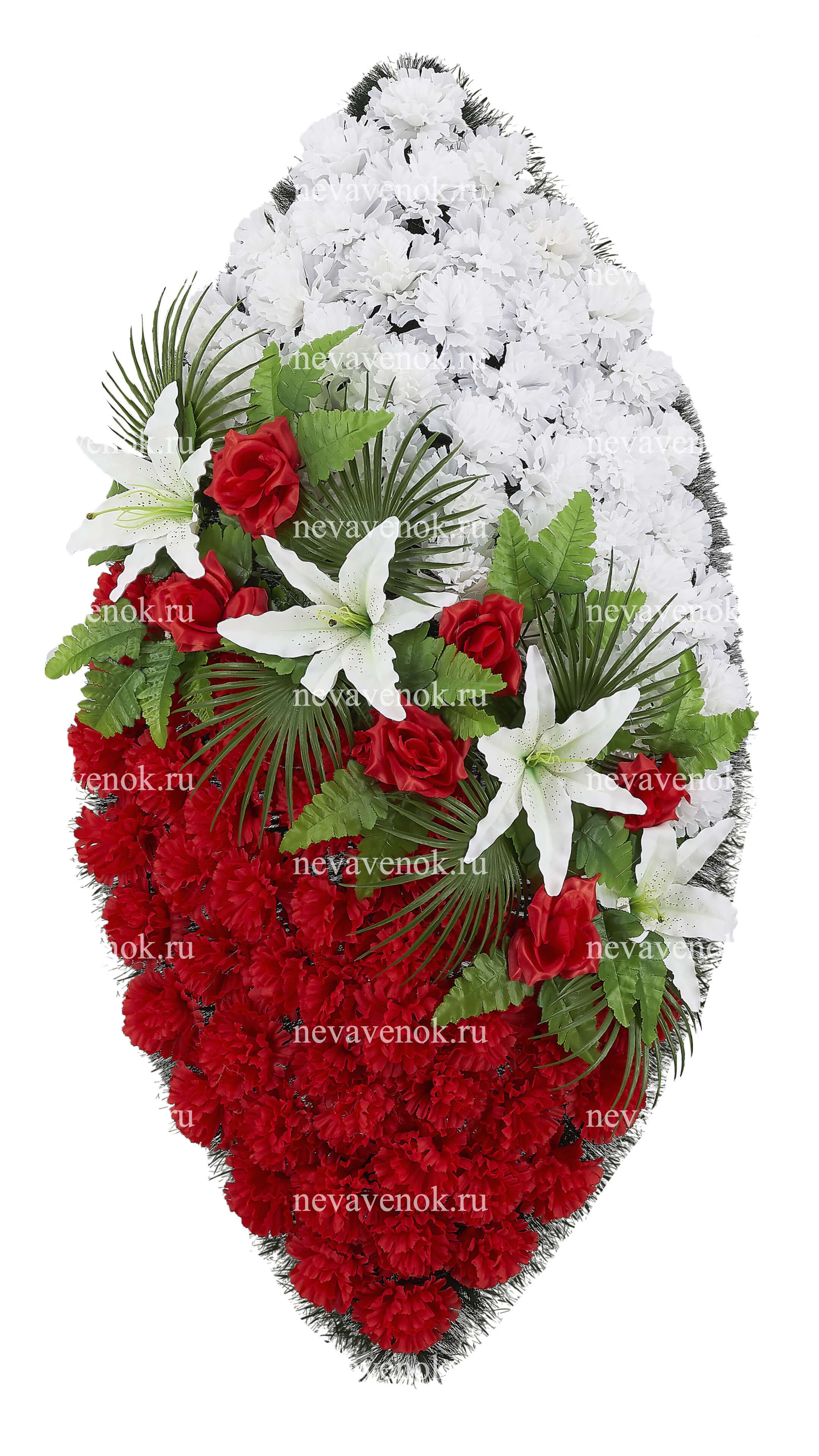 Ритуальный венок из искусственных цветов