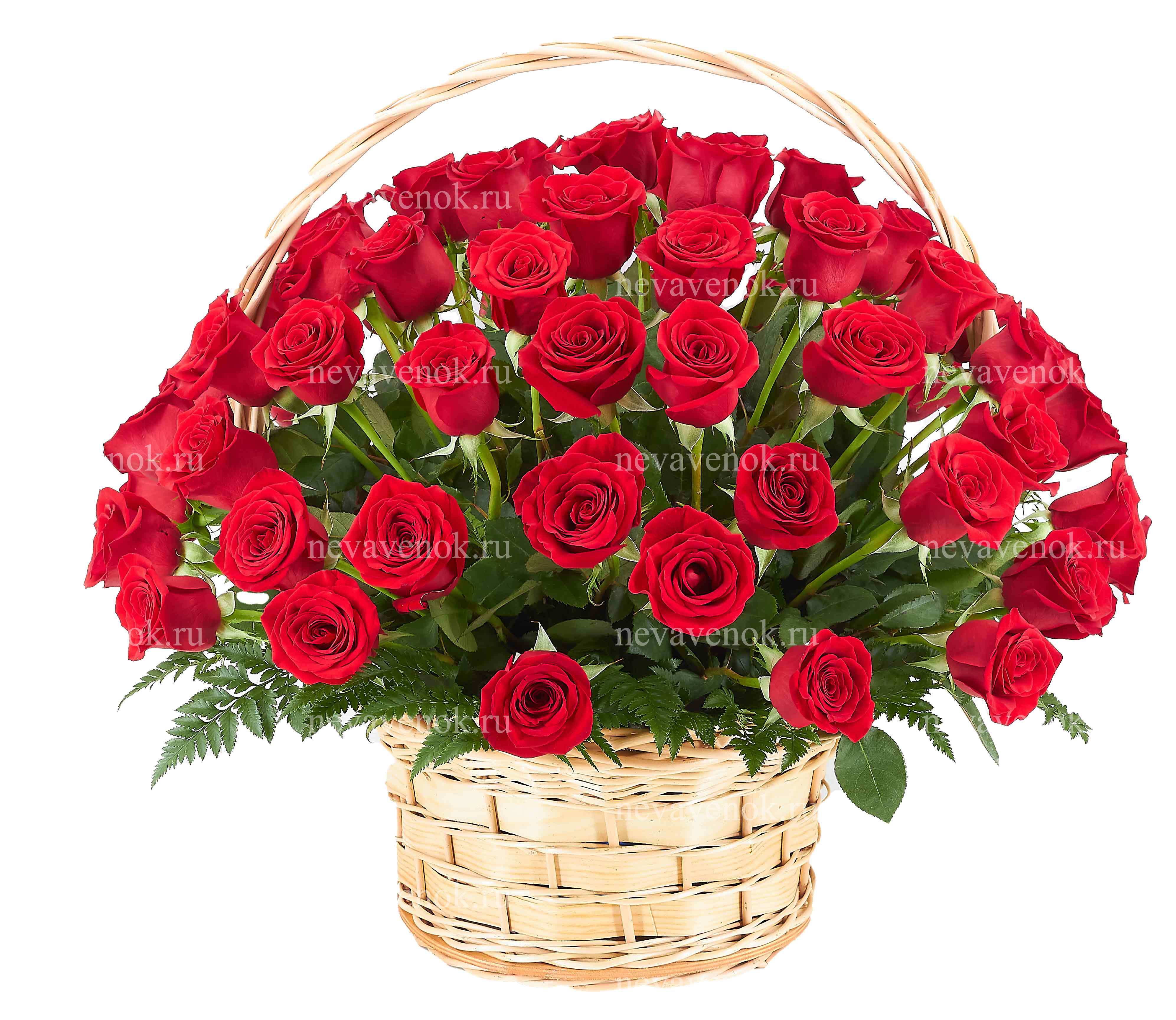 Ритуальная корзина из живых цветов