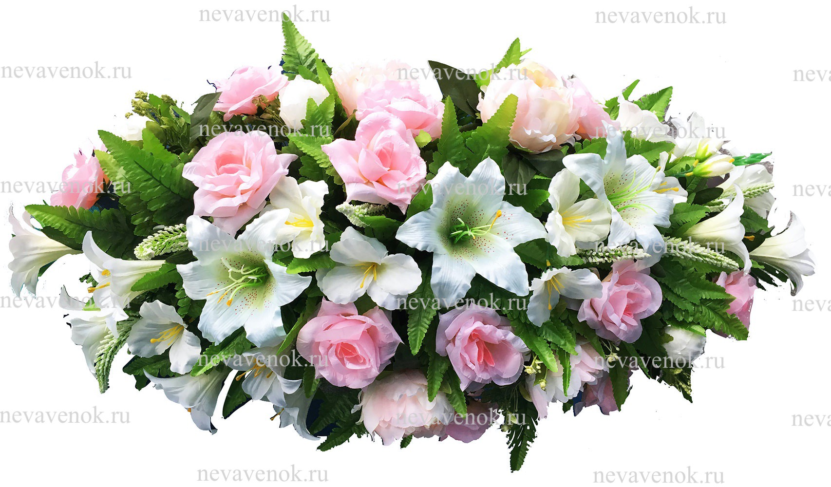 Купить траурную композицию из искусственных цветов в СПб