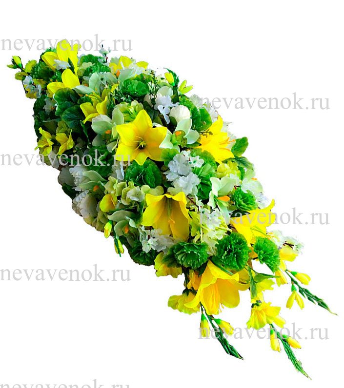 Купить траурную композицию из искусственных цветов в СПб