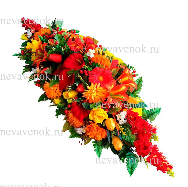 Купить траурную композицию из искусственных цветов в СПб