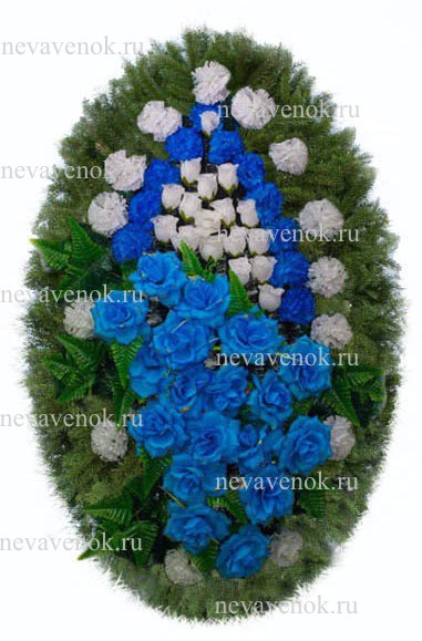 Купить траурный венок из искусственных цветов в СПб