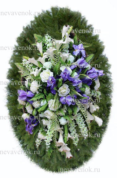 Купить траурный венок из искусственных цветов в СПб